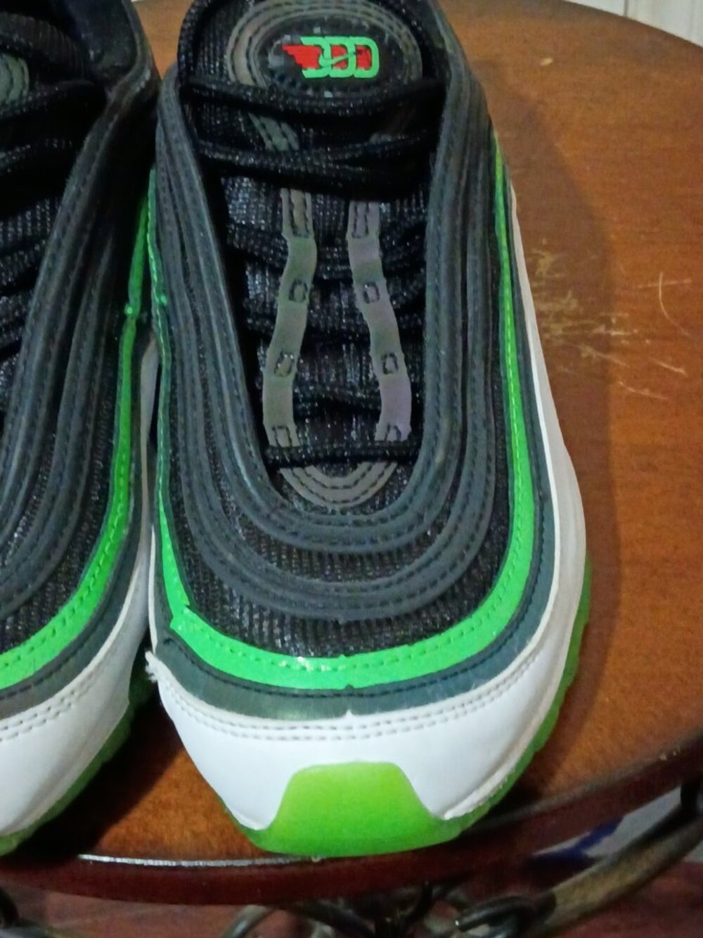 Nike Air Max 97 'City Pride Dallas Home' Black Green Sneaker CI4427-001 Size 4Y - Picture 8 of 14